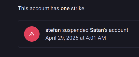 stefan suspends Satan